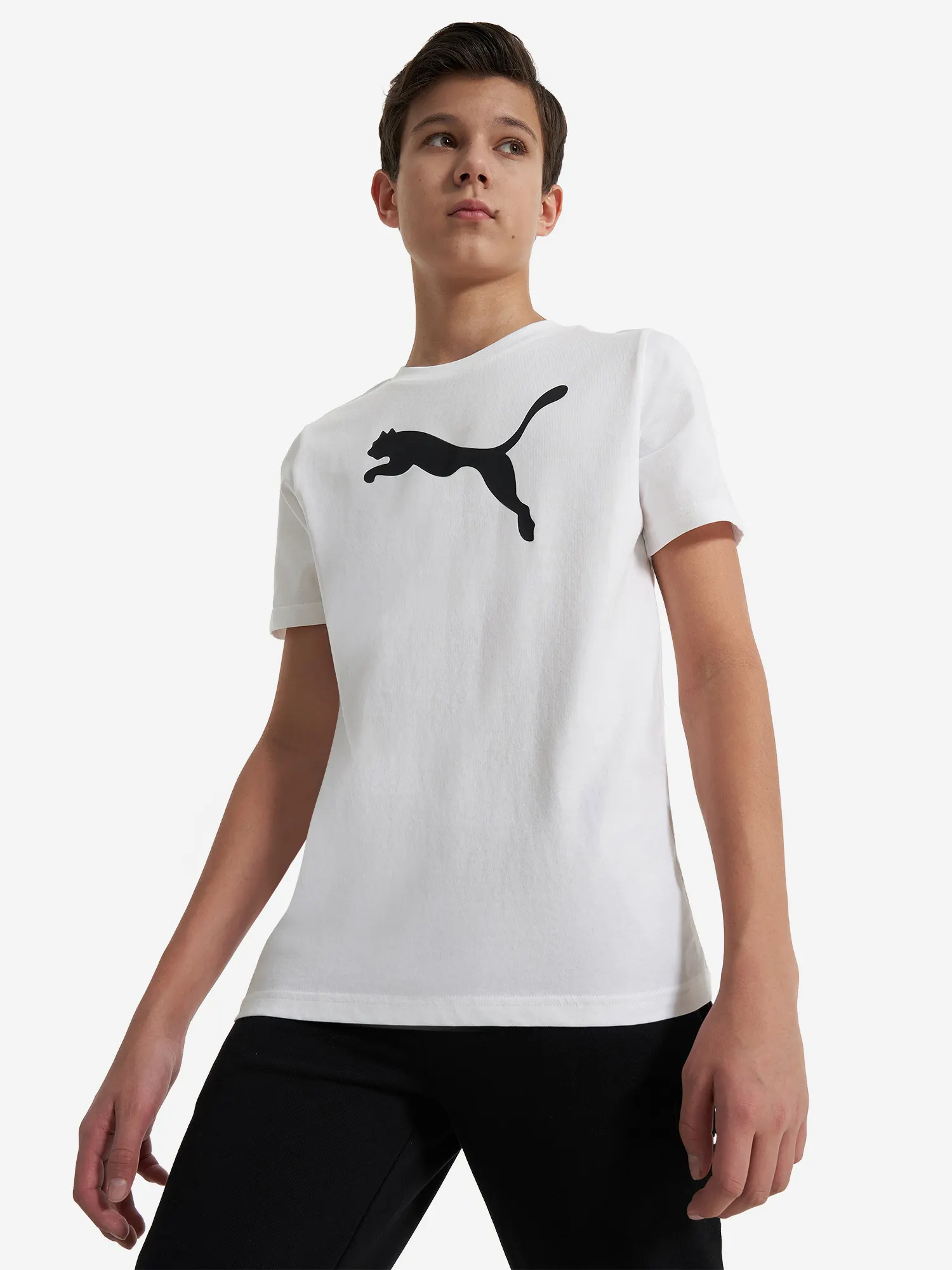 Футболка для мальчиков PUMA Cat Logo Белый Футболка для мальчиков PUMA Cat Logo Белый