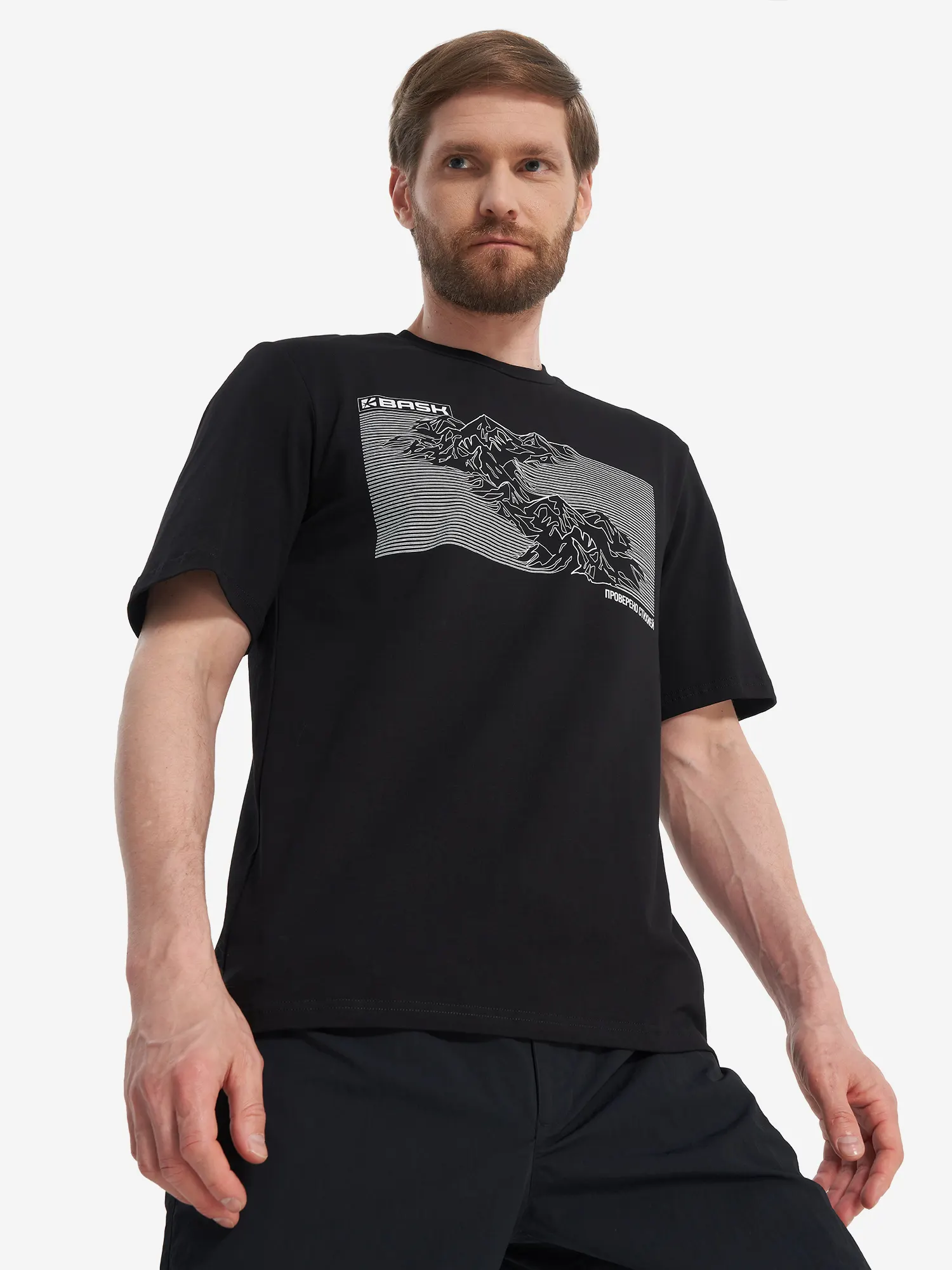 Футболка мужская Bask Topography Mt V2 Черный