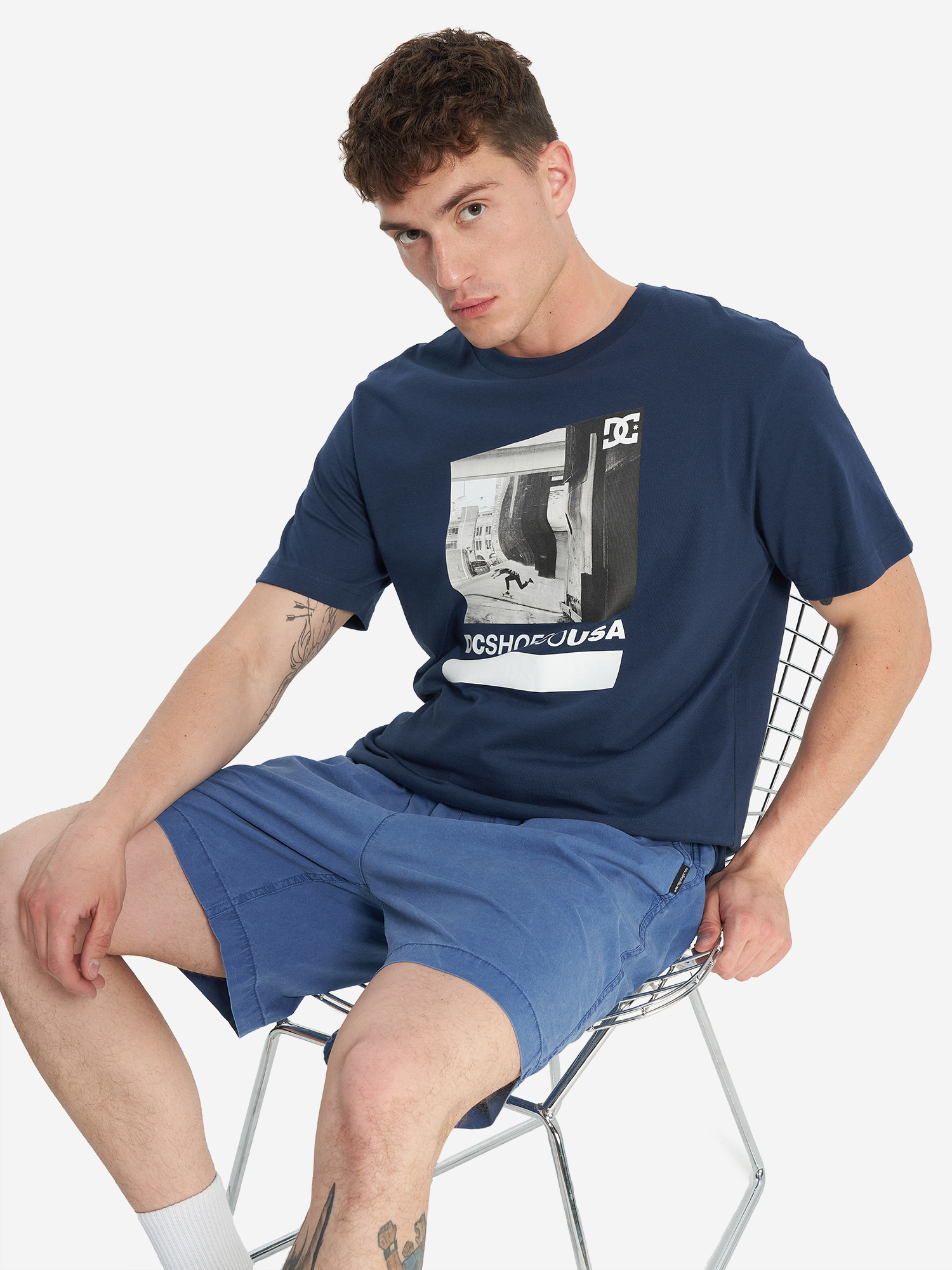 Футболка мужская DC Shoes Essy Street Scene Синий