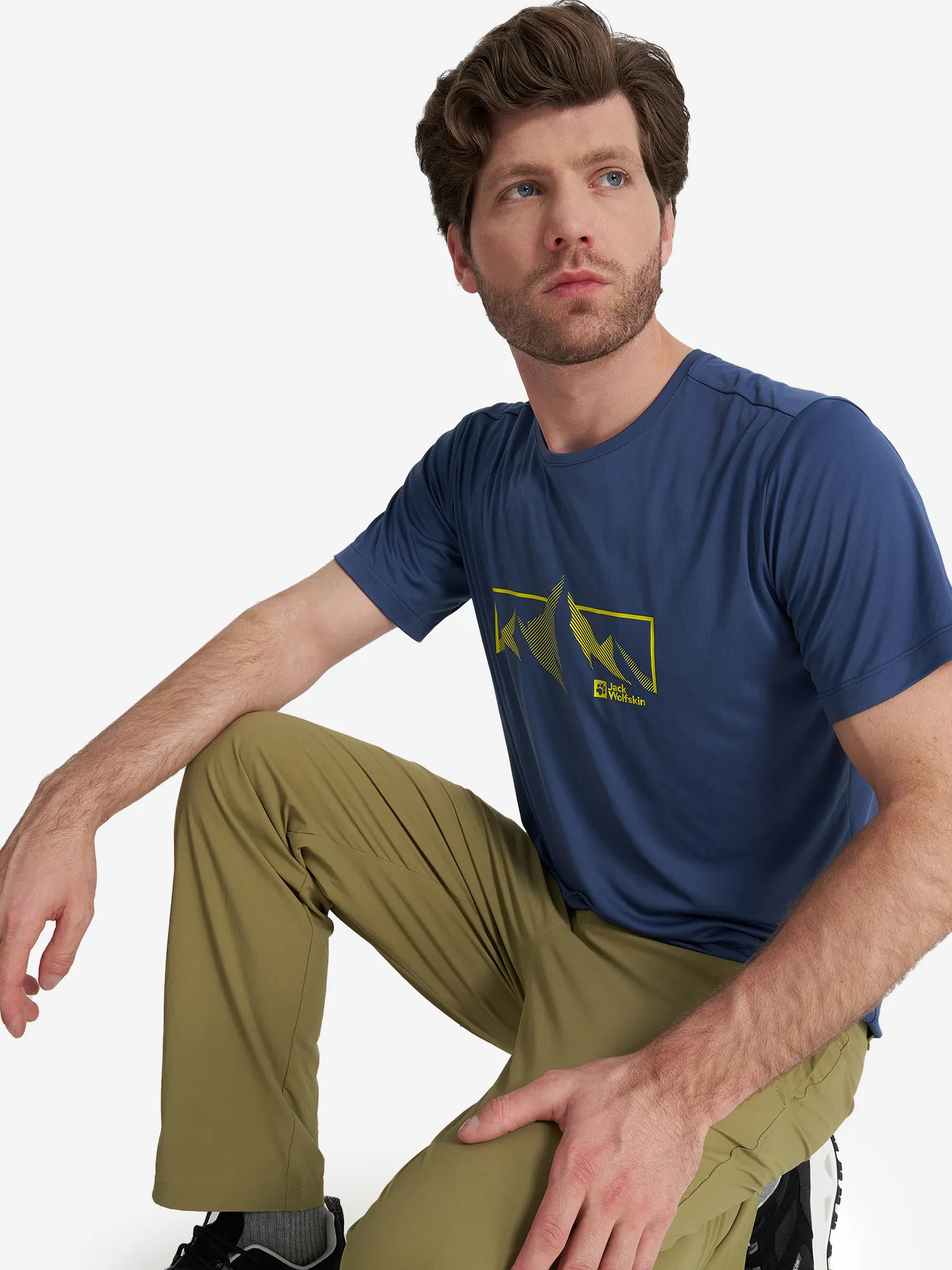 Футболка мужская Jack Wolfskin Peak Graphic Синий