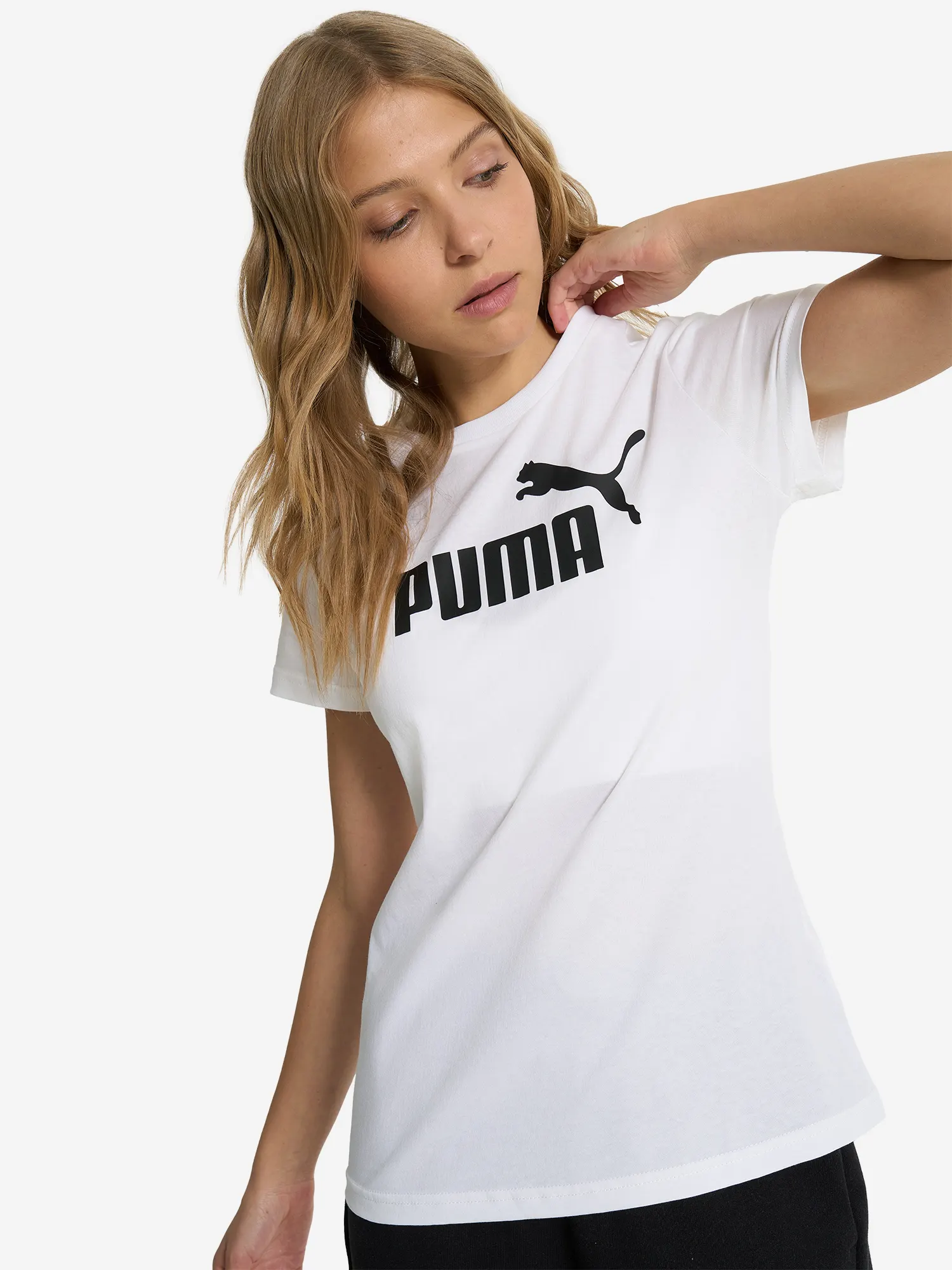 Футболка женская PUMA Ess No. 1 Logo Белый Футболка женская PUMA Ess No. 1 Logo Белый