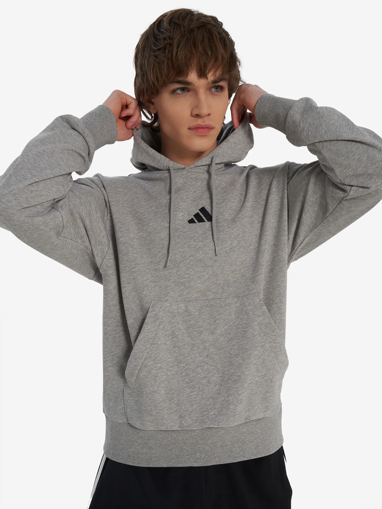 Худи мужское Adidas Feelcozy Серый