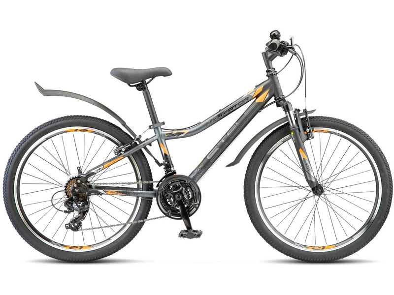 Подростковый велосипед Stels Navigator 410 V 21 sp 24 год 2026 цвет Серый-Черный ростовка 12 Подростковый велосипед Stels Navigator 410 V 21 sp 24