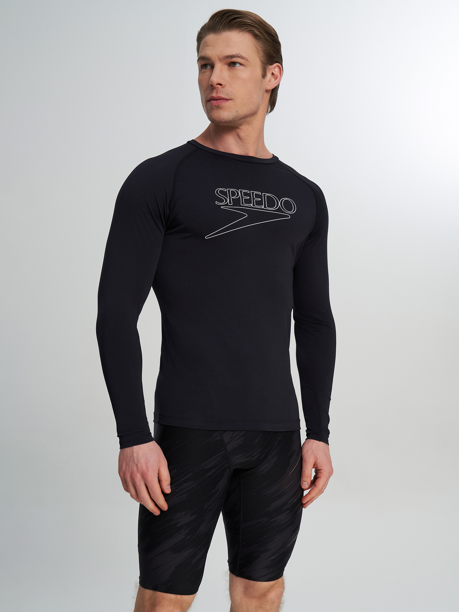 Рашгард мужской Speedo Logo Rash Guard Черный