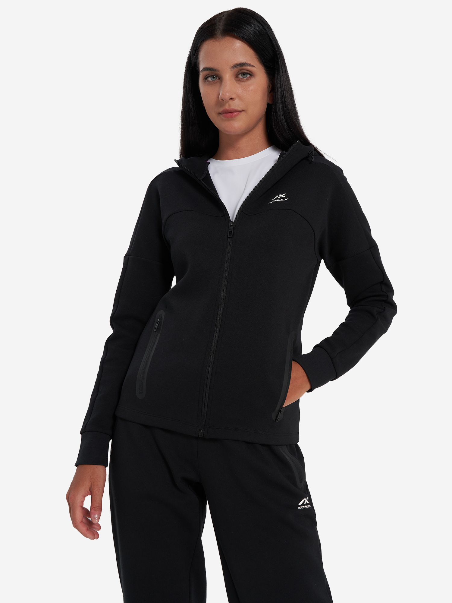 Толстовка женская Athlex Tech fleece Черный